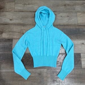 Laneus cashmere hoodie in blue
